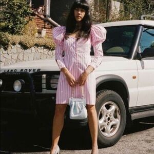 Mr. Larkin Penelope Dress in Pink Stripe - Size Small